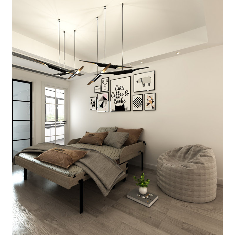 Foundry Select Ambrosia Queen Solid Wood Mobile Murphy Bed with